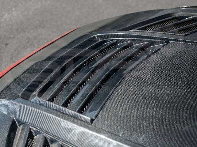 2024-UP FORD MUSTANG | SUPER SNAKE STYLE FRONT VENTED HOOD